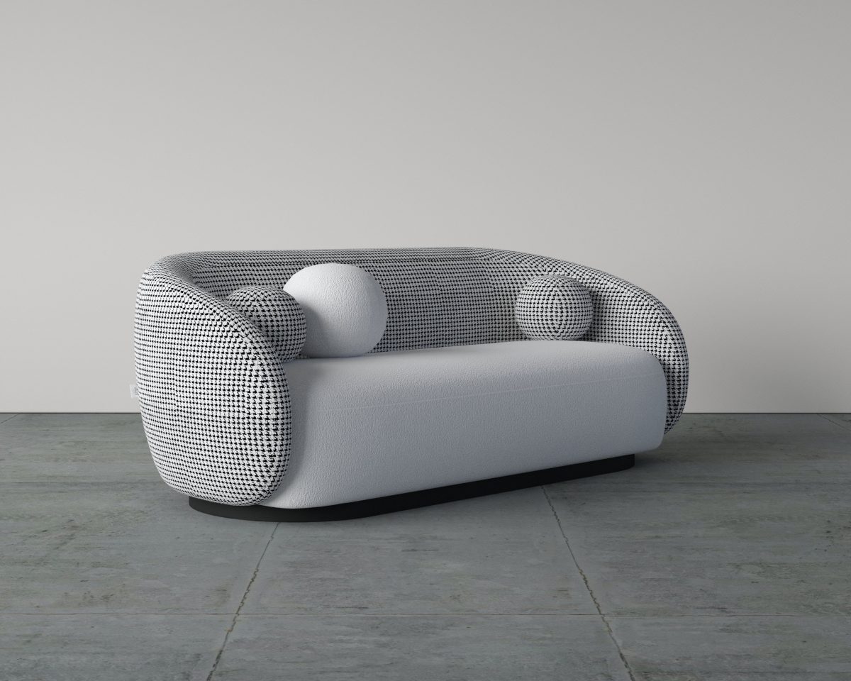 2 SEATER (DT PLUSH DESIGN CHENILLE & BOUCLE FUSION COLOR 08 A) 2