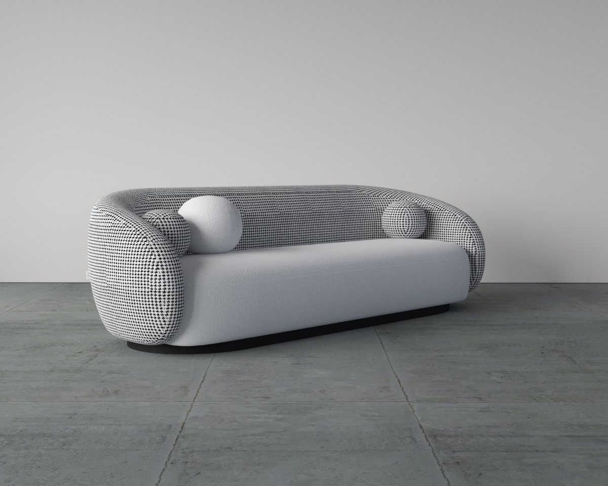 3 SEATER (DT PLUSH DESIGN CHENILLE & BOUCLE FUSION COLOR 08 A) 2