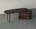 DARK WALNUT VENEER DESK (01)