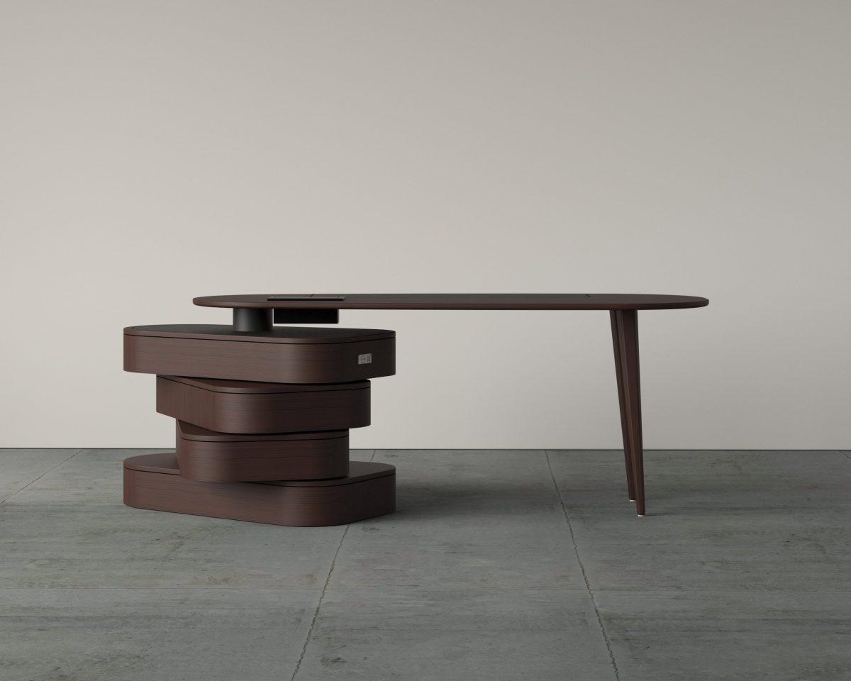 DARK WALNUT VENEER DESK (03)