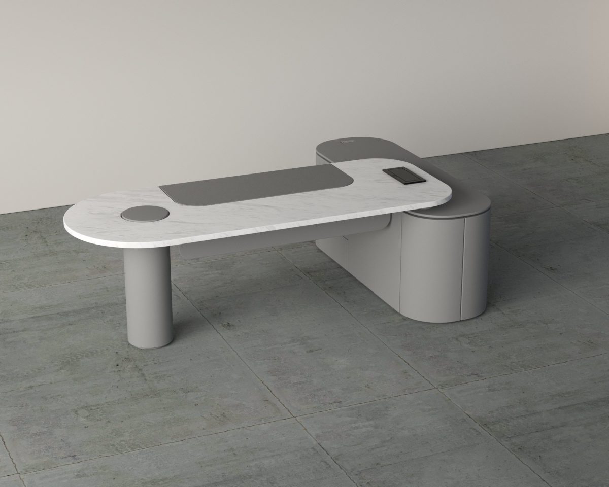 WHITE IBIZA MARBLE AND RAL 9006 (01)