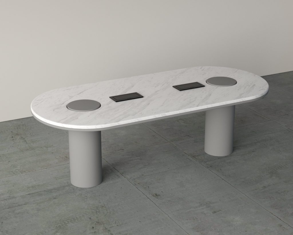 WHITE IBIZA MARBLE AND RAL 9006 (01)