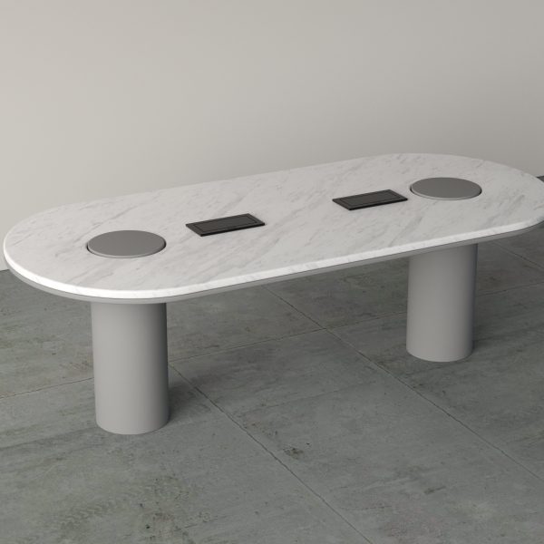 WHITE IBIZA MARBLE AND RAL 9006 (01)