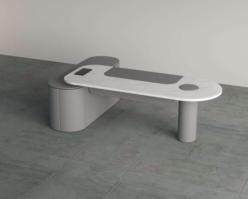 WHITE IBIZA MARBLE AND RAL 9006 LEFT (01)