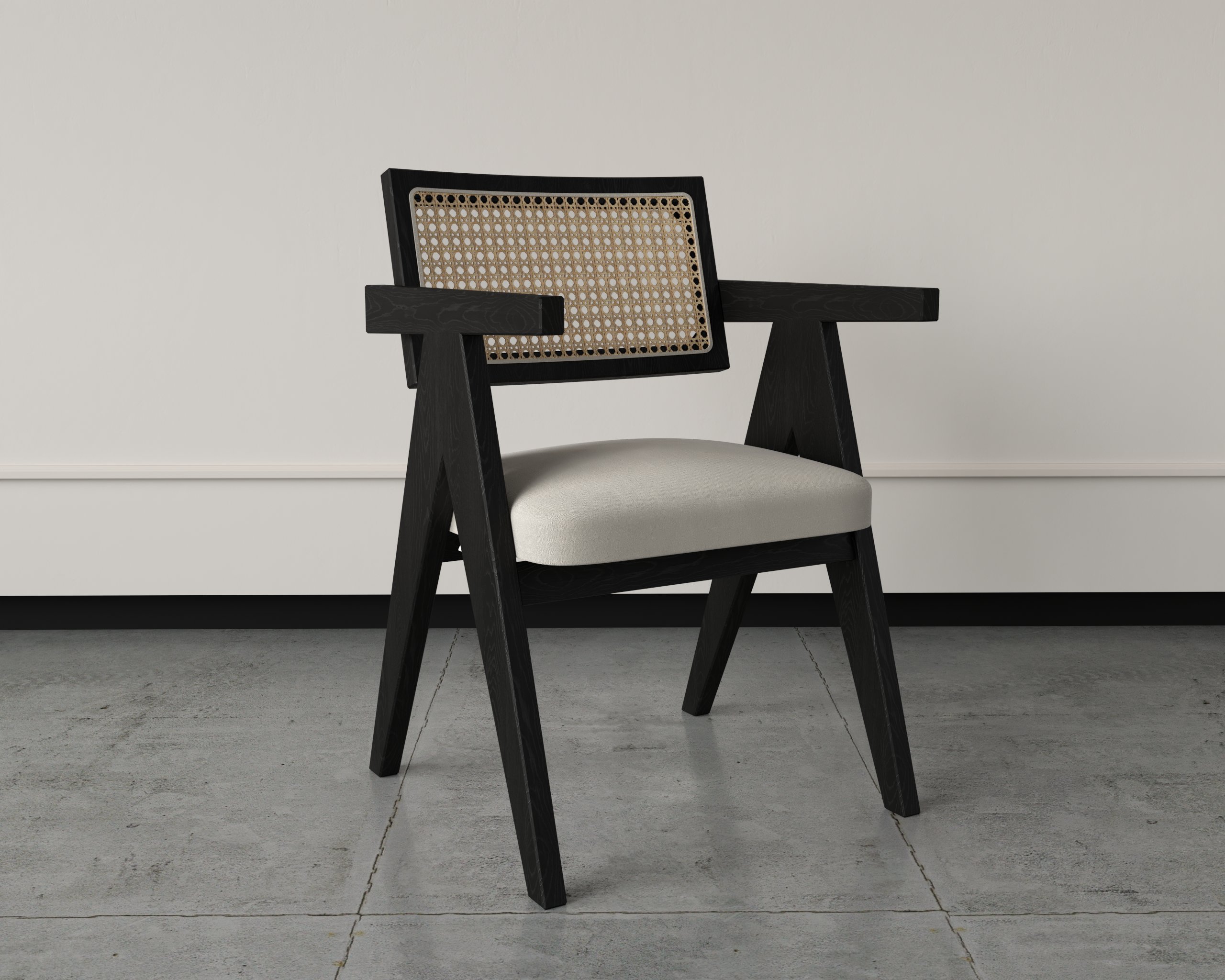 veneer black -amsterdam_44 (1) Oaklyn Cane Chair - Image 1